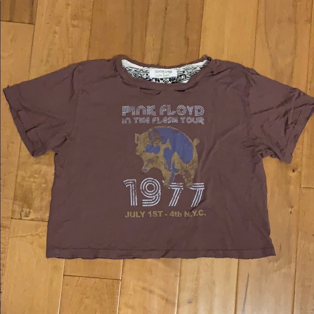 Free People cropped Pink Floyd band tee